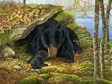 ours Tableau Peinture - ours d’étang